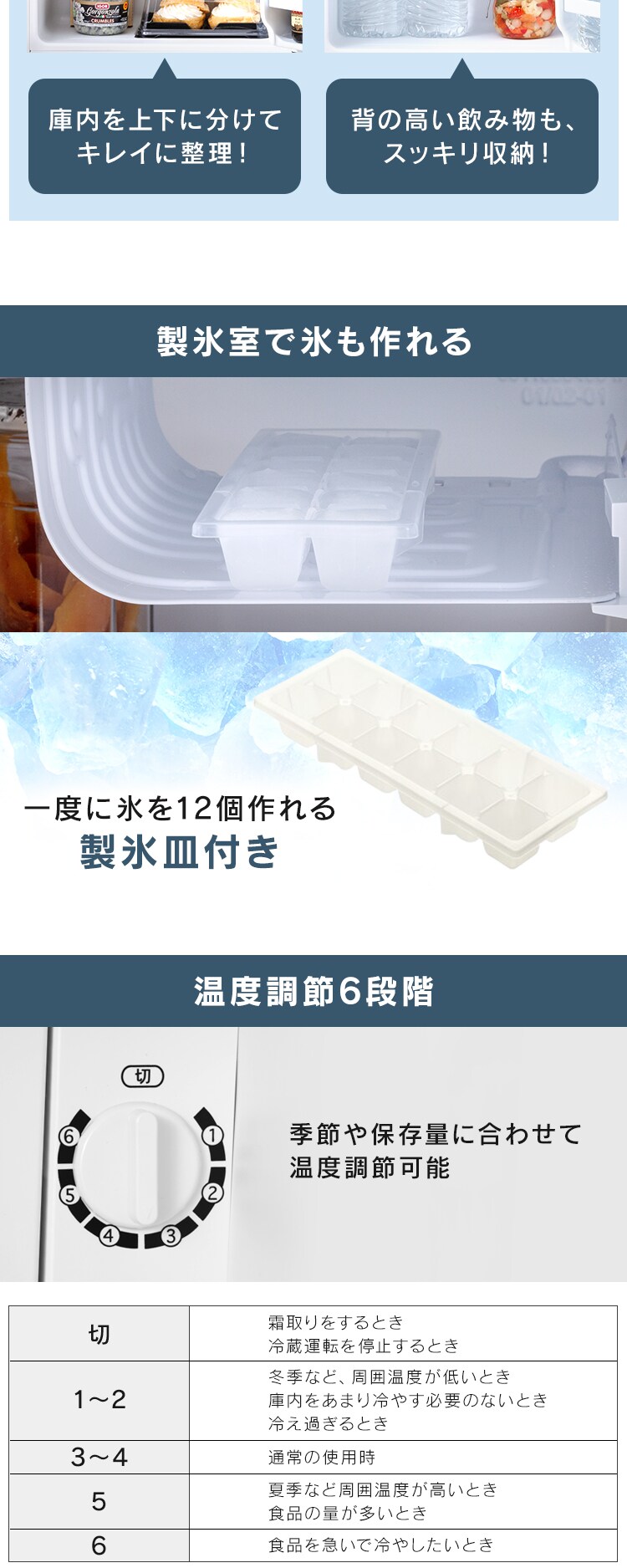 冷蔵庫 45L 小型 セカンド冷蔵庫 1ドア 幅47.2cm IRSD-5A-W ホワイト4