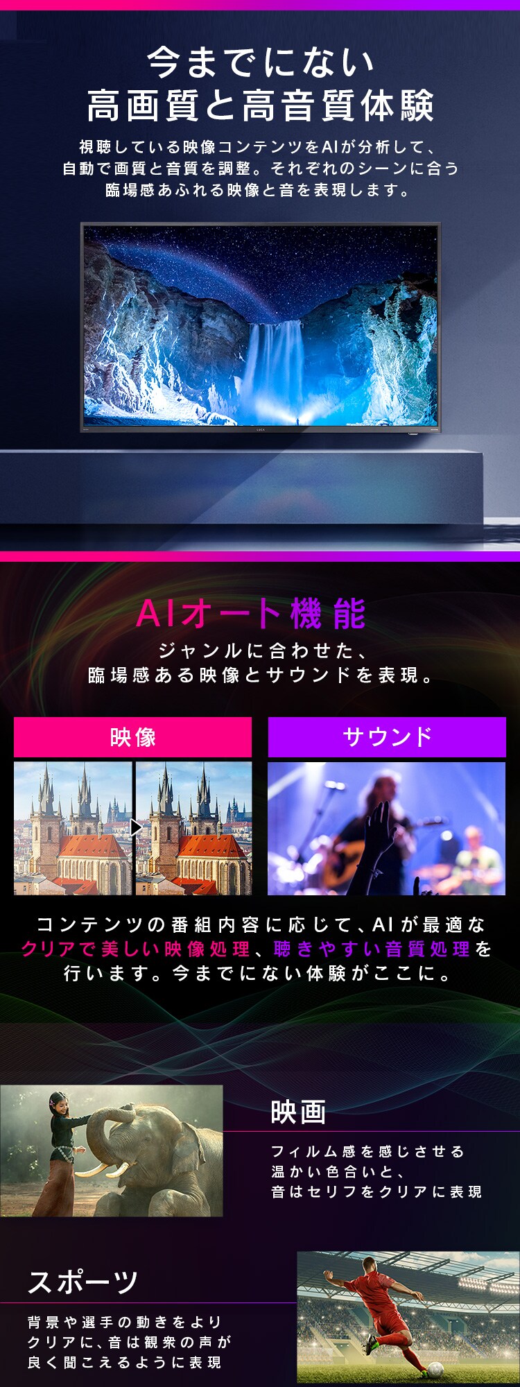 【訳あり】【設置なし】AI機能音声操作対応4Kチューナー内蔵液晶テレビ 55インチ 55XUC38VC 1