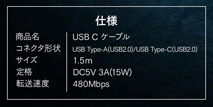 【メール便】高耐久USB-Cケーブル 1.5m ICAC-C15-B ブラック【代引き不可】4