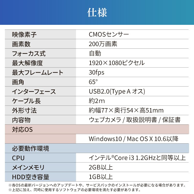 ウェブカメラ ICA-652 ブラック12
