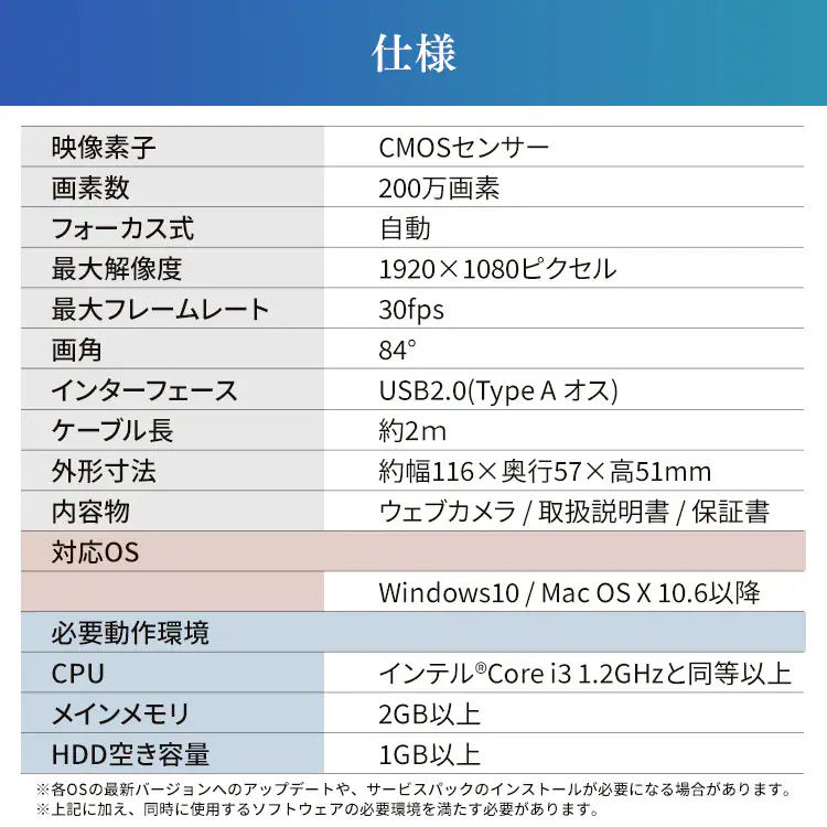 ウェブカメラ ICA-841 ブラック12