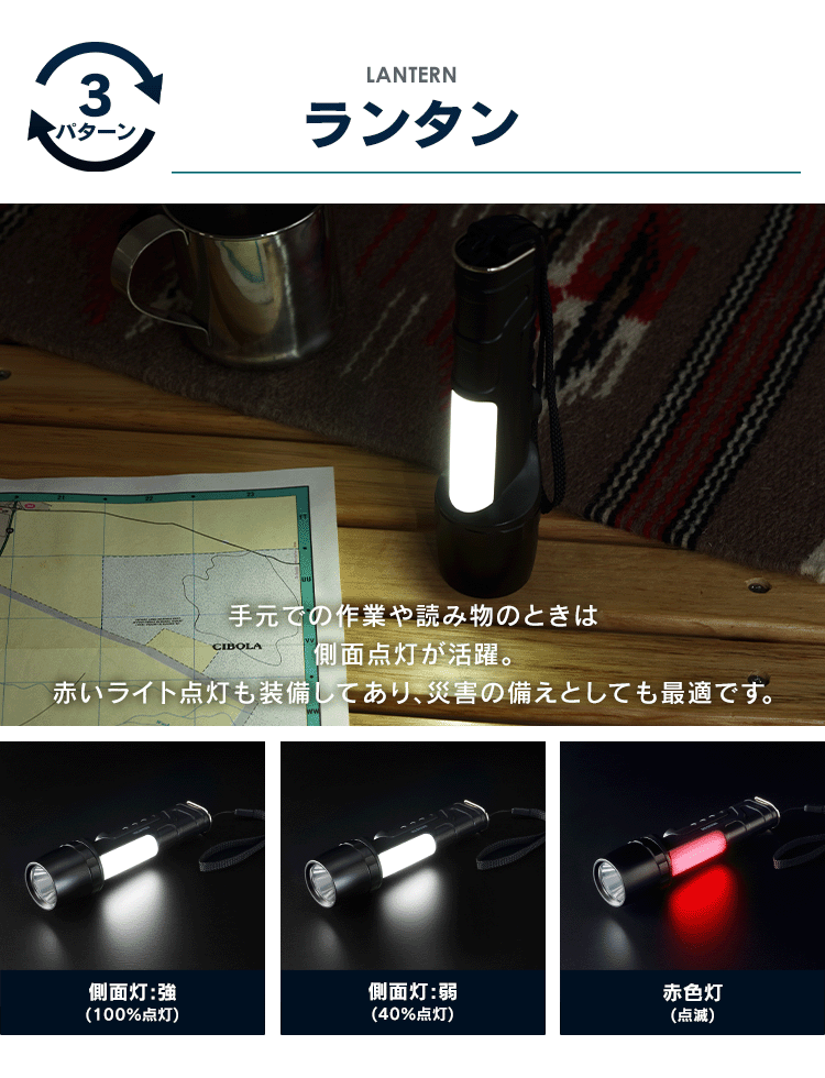 LEDハンディライト LKD-350L グレー G518291 │アイリスオーヤマ公式