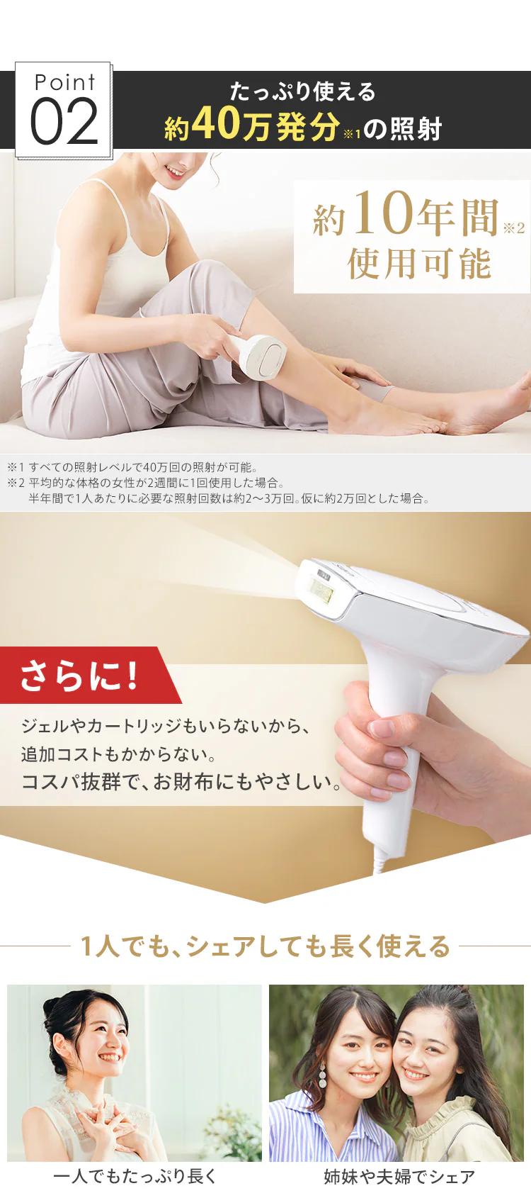 ホームパルスライト式 光美容器 エピレタ モーション プロ EP-0440-W5