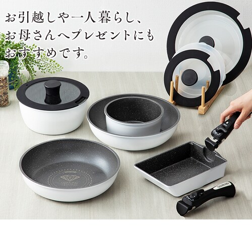 IH対応】KITCHEN CHEF ダイヤモンドコートパン 12点セット ISN-SE12 