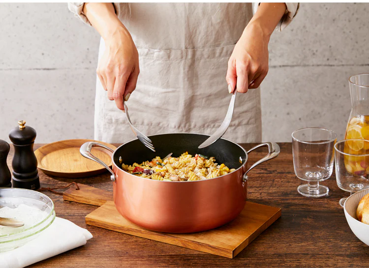 【訳あり】【IH対応】KITCHEN CHEF ダイヤモンドグレイス 両手なべ24cm DG-P24 ブロンズ 13