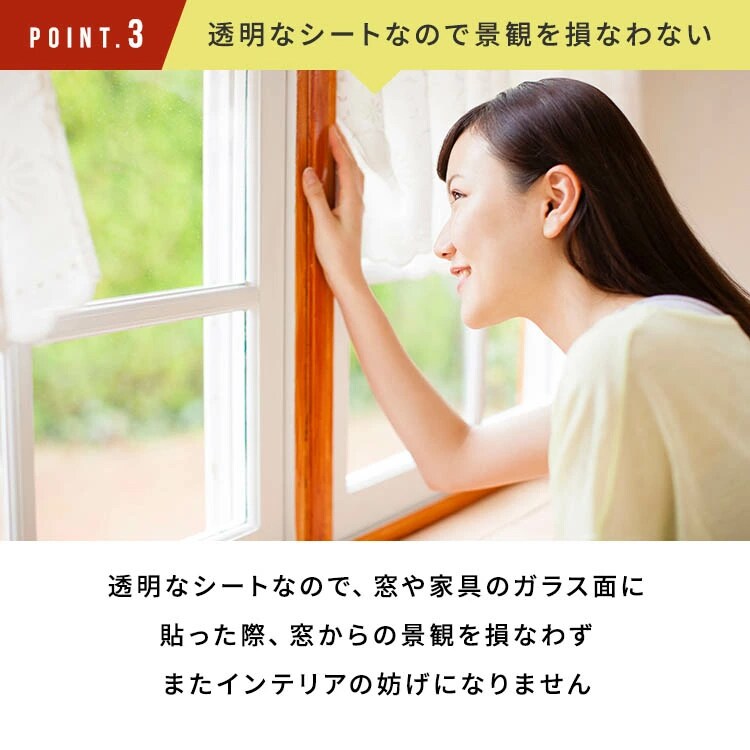 飛散防止フィルム 48&times;180cm HBF-4818N　防災グッズ 防災用品 飛散5