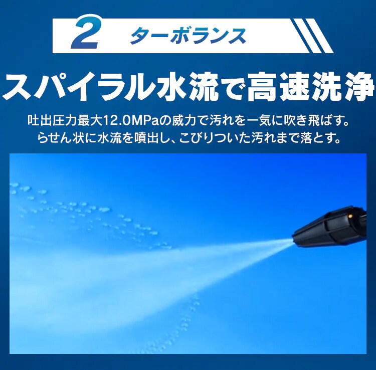 高圧洗浄機 12.0MPa 水圧調整可能 コンパクト収納モデル FBN-604　イエロー　3