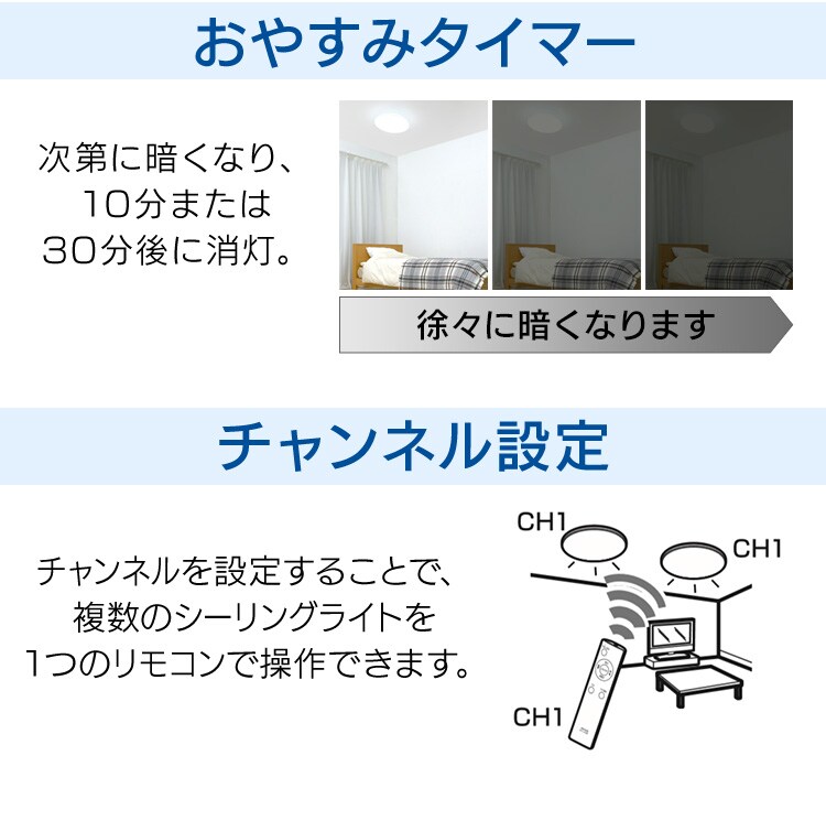 【訳あり】LEDシーリングライト 8畳調光7