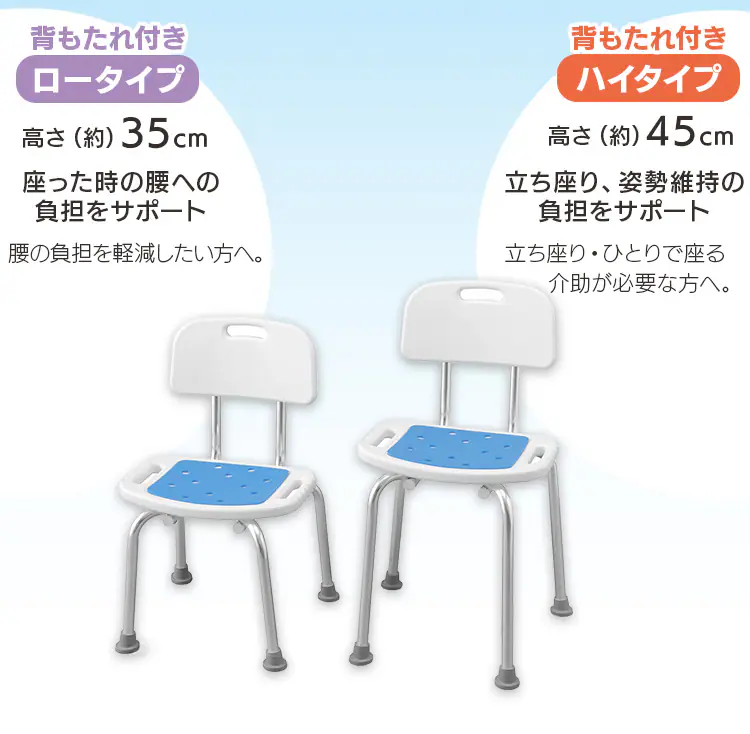 背もたれ付き
