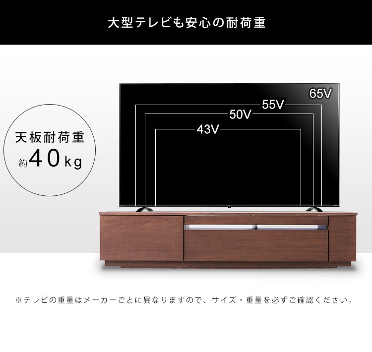 【訳あり】【完成品】ボックステレビ台 170cm (ガラス扉付き) BTS-GD170UF ウォールナット10