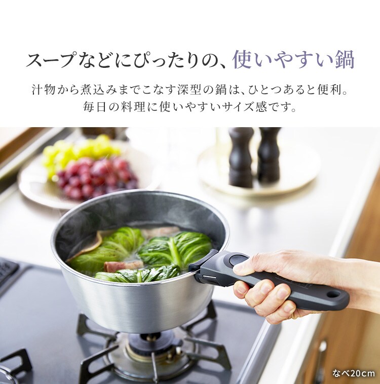 ダイヤモンドグレイス なべ16cm DG-S16P シルバー3