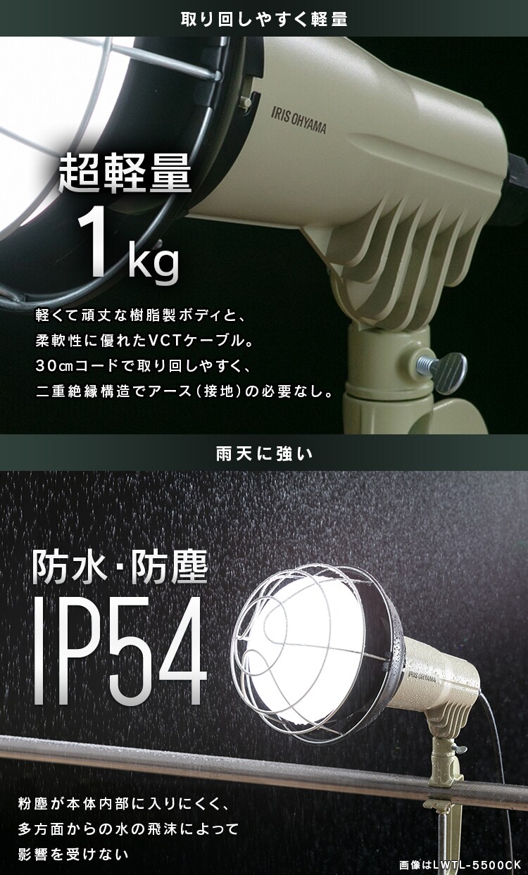 【訳あり】投光器２０００ｌｍ LWTL-2000CK6