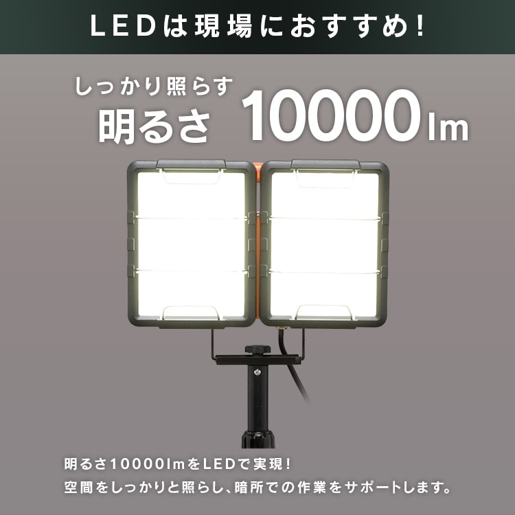 ワークライト LED ワイドパネル スタンドタイプ 置き型 防水 作業灯