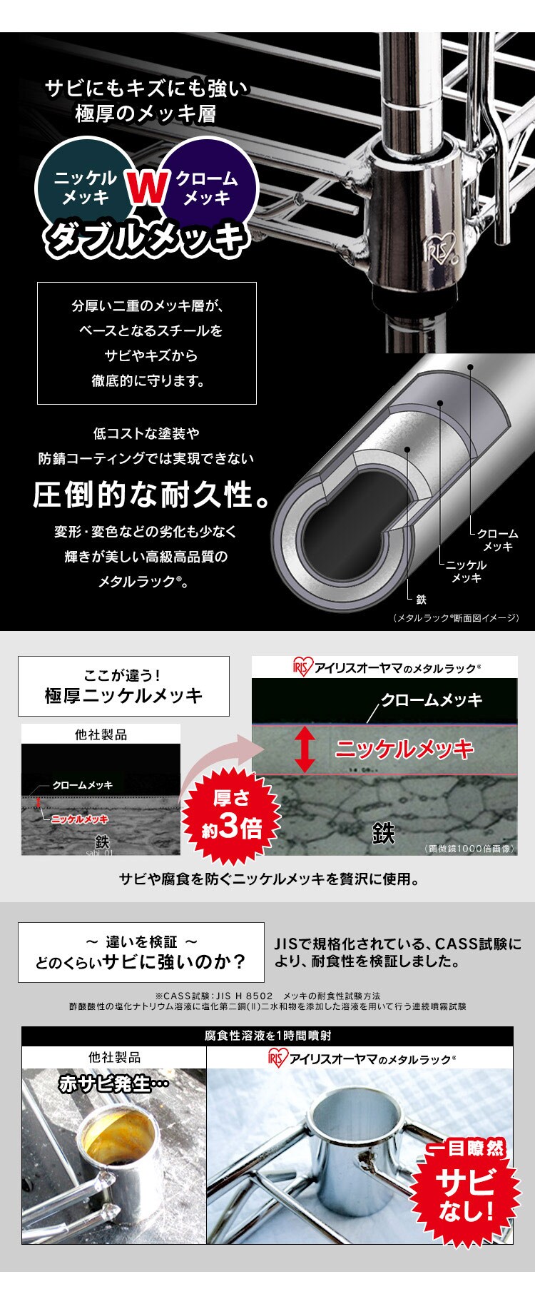 メタルラック 棚板 幅150cm MR-15TK シルバー (ポール直径25mm)7