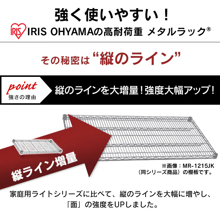 スチールラック 幅120cm メタルラック 5段 MR-1218DJK シルバー (ポール直径25mm・棚板5枚)4