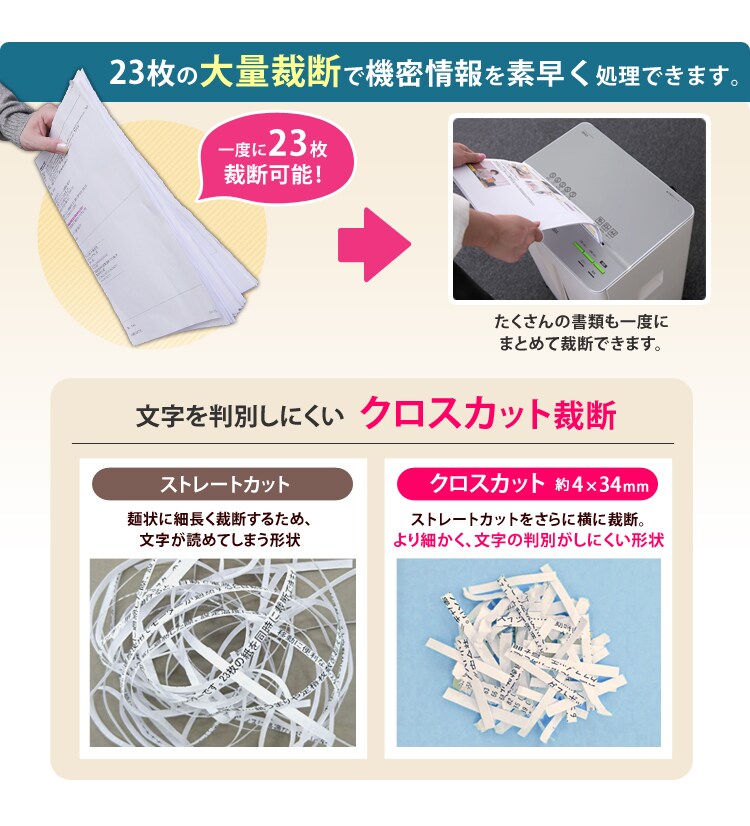 【訳あり】オフィスシュレッダー OF23 1