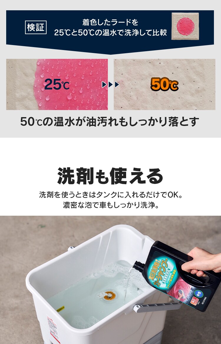 高圧洗浄機 タンク式 8.5MPa 温水使用可能 12点セット SBT-512N ホワイト5
