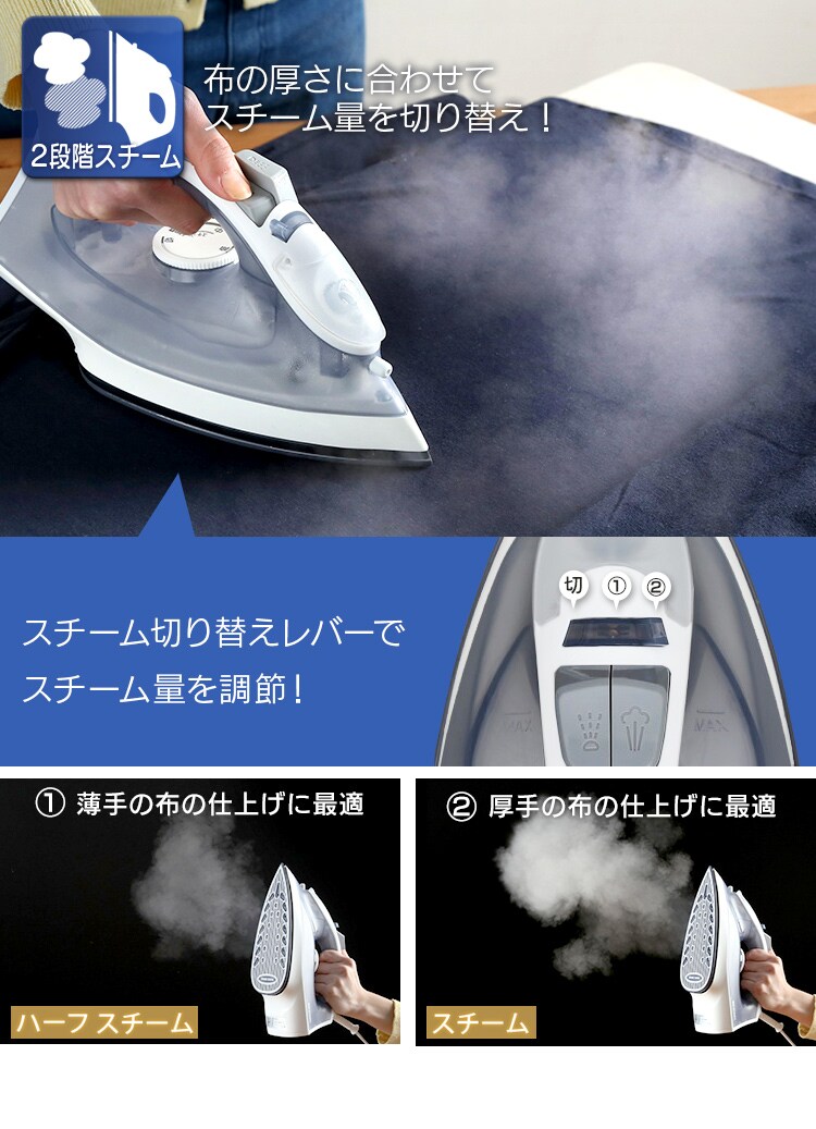スチームアイロン IRN-21C　グレー 4