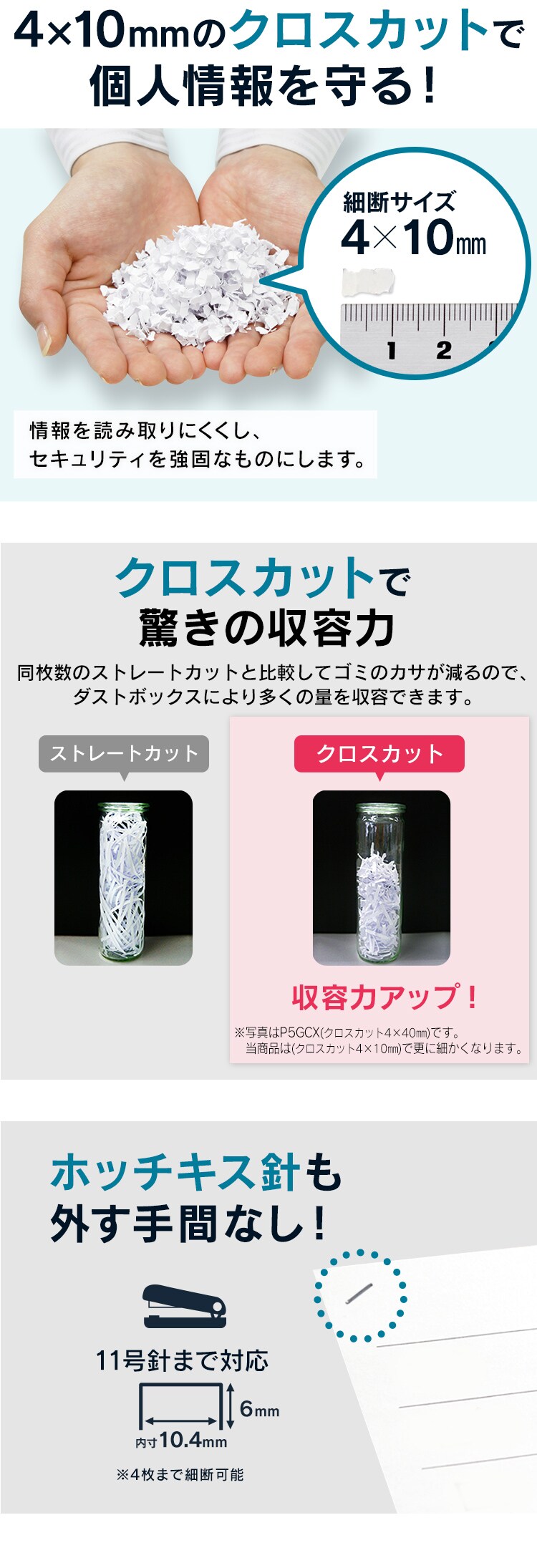 【訳あり】オートフィードシュレッダー クロスカット AFS60C3