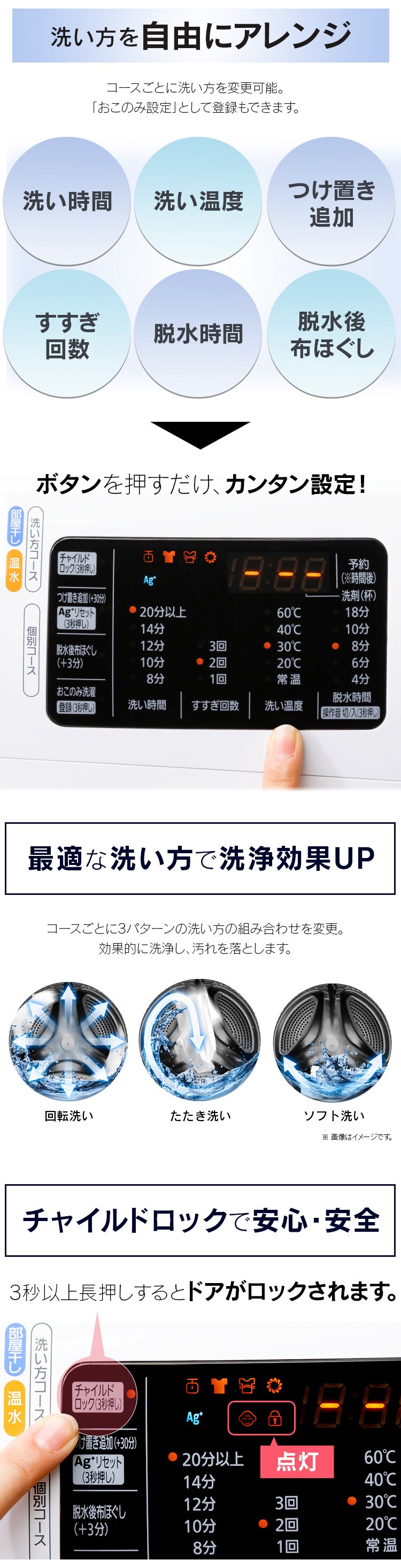 【訳あり】ドラム式洗濯機 8.0kg ホワイト HD81AR-W10