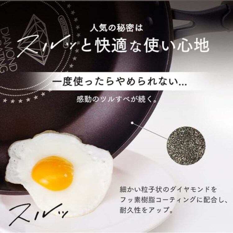 【訳あり】フライパン 10点セット ダイヤモンドコートパン レッド H-IS-SE10 1