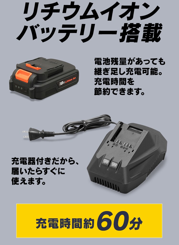 電動ノコギリ レシプロソー 充電式 18V バッテリー付き JRS2012