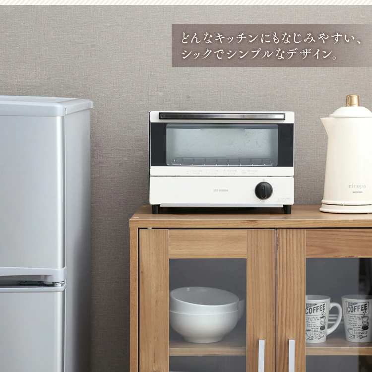 【訳あり】オーブントースター 2枚焼き EOT-011-W ホワイト4