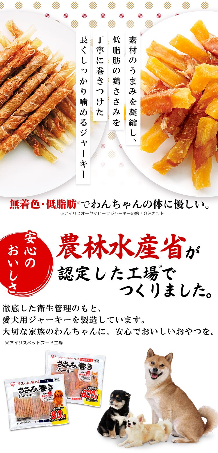 ささみ巻きジャーキーガム 80本 P-IJ-GMN80 犬 歯磨き デンタルケア1
