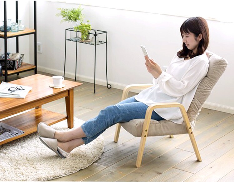 【訳あり】椅子 リクライニング 木製アーム WAC-M コーデュロイ／ベージュ8