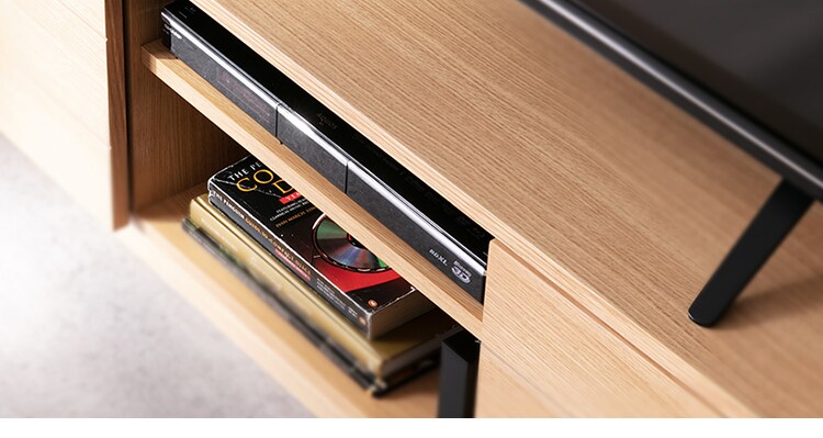ボックステレビ台 150cm  BTS-SD150U-WN ウォールナット5