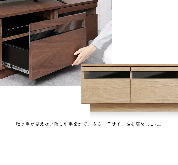 ボックステレビ台 125cm BTS-GD125U-N ナチュラル14