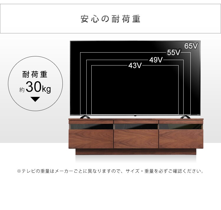 ボックステレビ台 150cm  BTS-GD150U-WN ウォールナット27