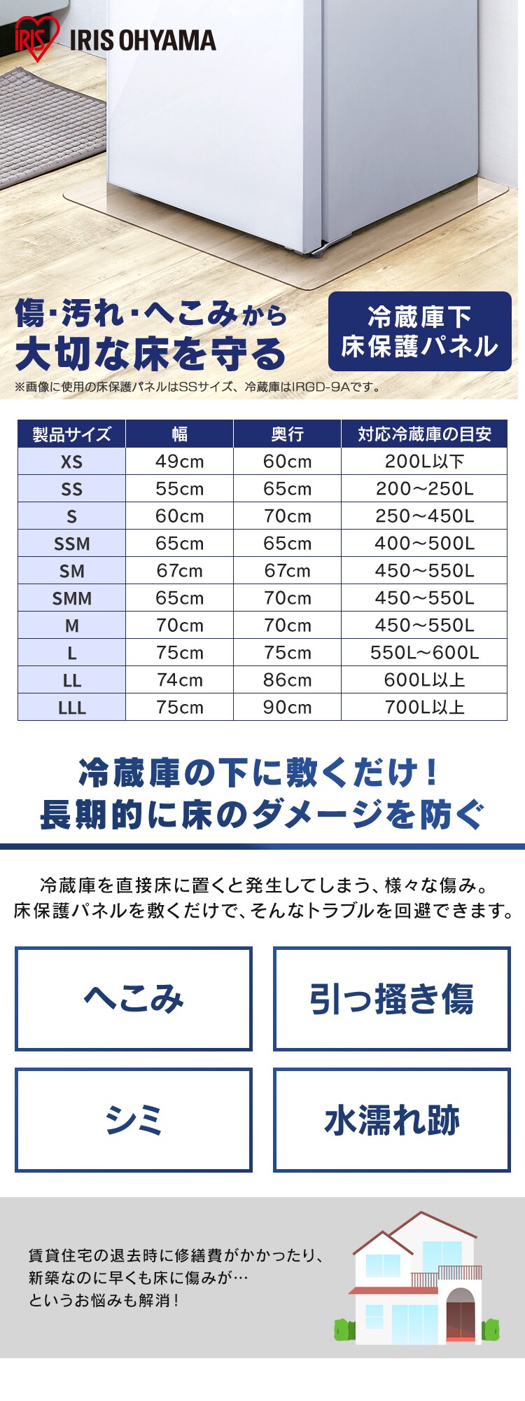 【訳あり】冷蔵庫/冷凍庫保護パネル S RPD-S0