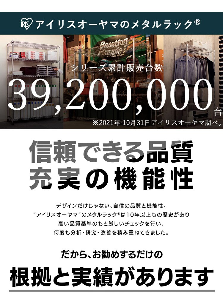 スチールラック 幅120cm メタルラック パンチング 5段 CMR-P1218J ホワイト (ポール直径25mm・棚板5枚)3