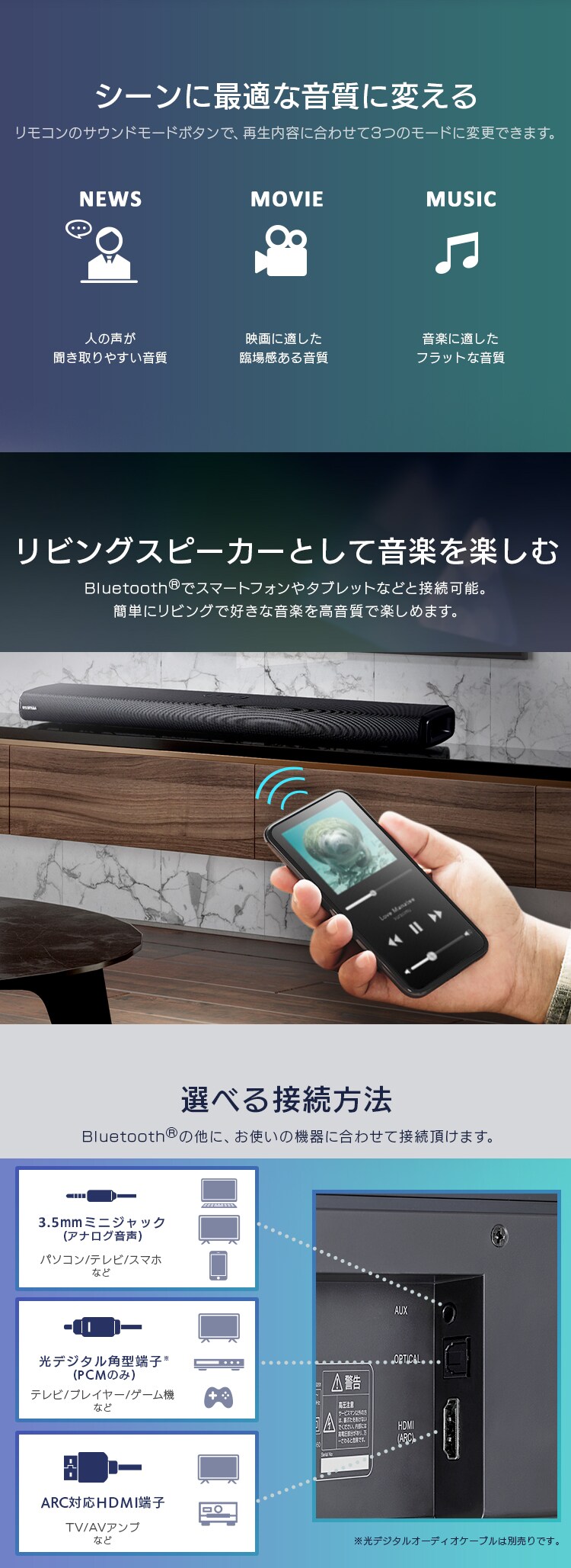 【訳あり】サウンドスピーカー Bluetooth 2.1ch IHT-S201 ブラック3