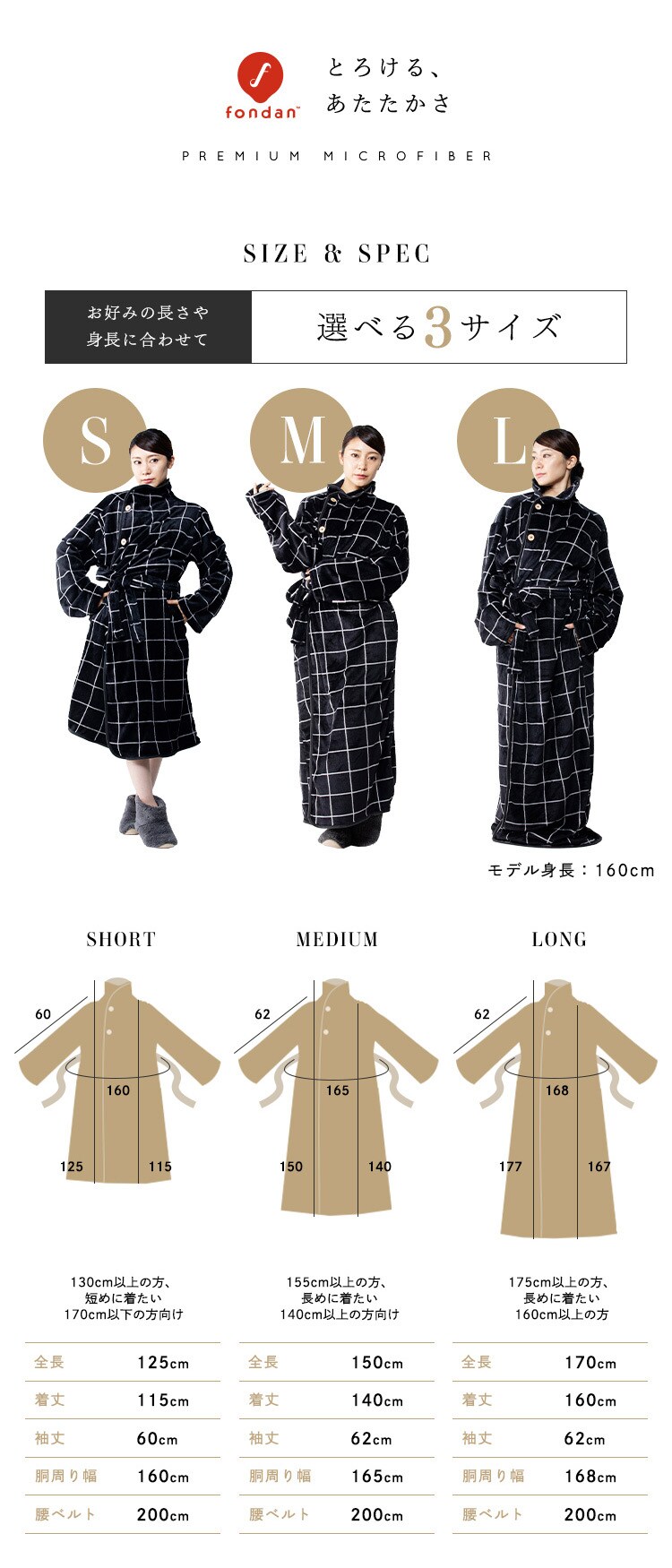 fondan 着る毛布 115cm丈 フランネルマイクロファイバー 洗濯可 グリーン&times;ネイビー 10
