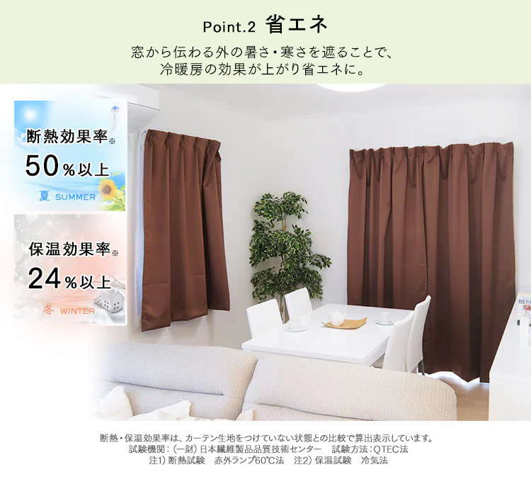 ドレープカーテン 1枚 1級遮光 遮熱 UVカット 防炎 幅150cm×丈210cm ブラウン 【前払い不可】【代引き不可】【同梱不可】2