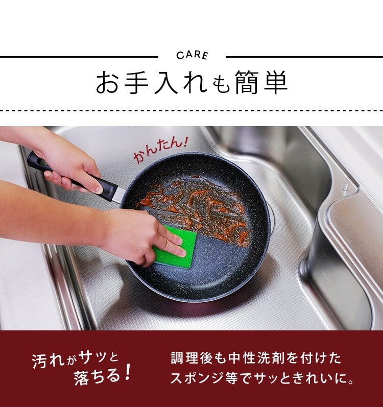 フライパン 28cm IH ガス火 FPM-28 ネイビー8