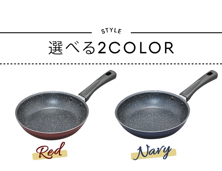 フライパン 20cm IH ガス火 FPM-20 レッド 9