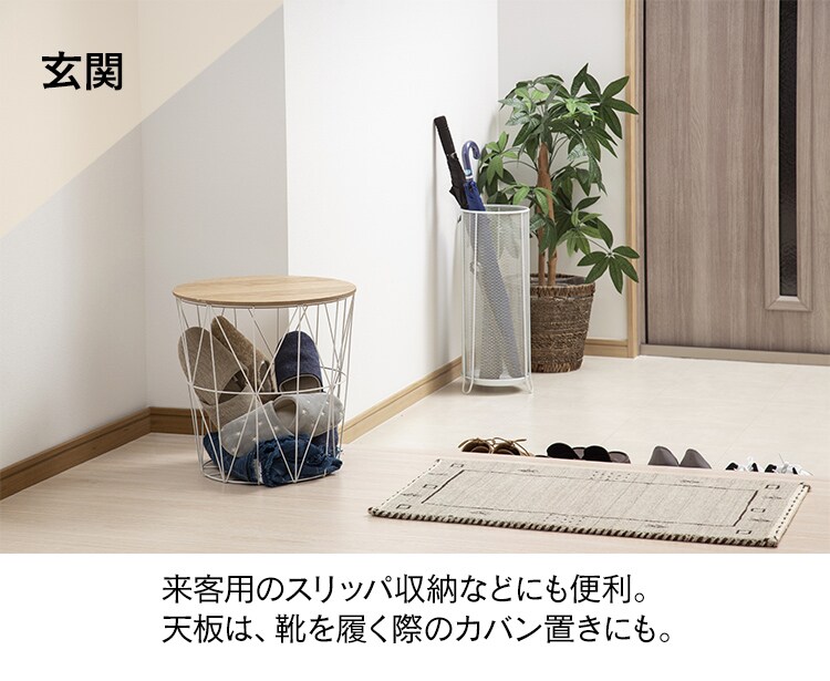 ワイヤースチールテーブル M WTL-4058 ナチュラル 15