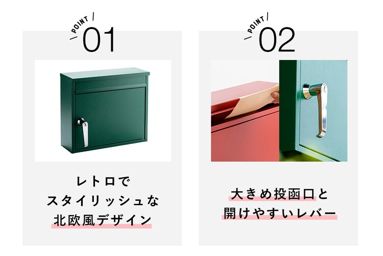 レトロデザインポスト PPRD-36 レッド3