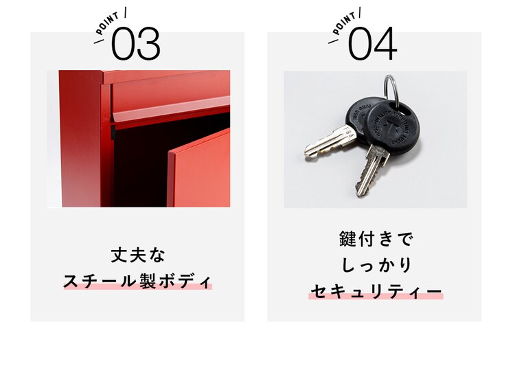 レトロデザインポスト PPRD-36 レッド4