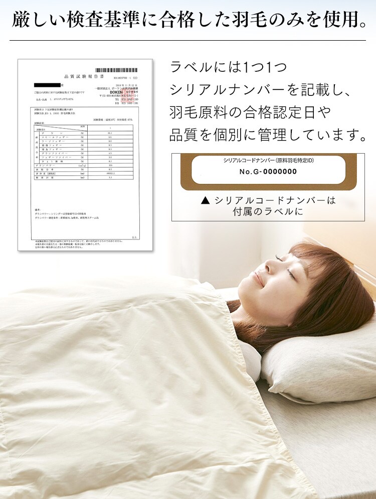 【2枚セット】ダウンケット ホワイトダックダウン85％ シングル 全4色15