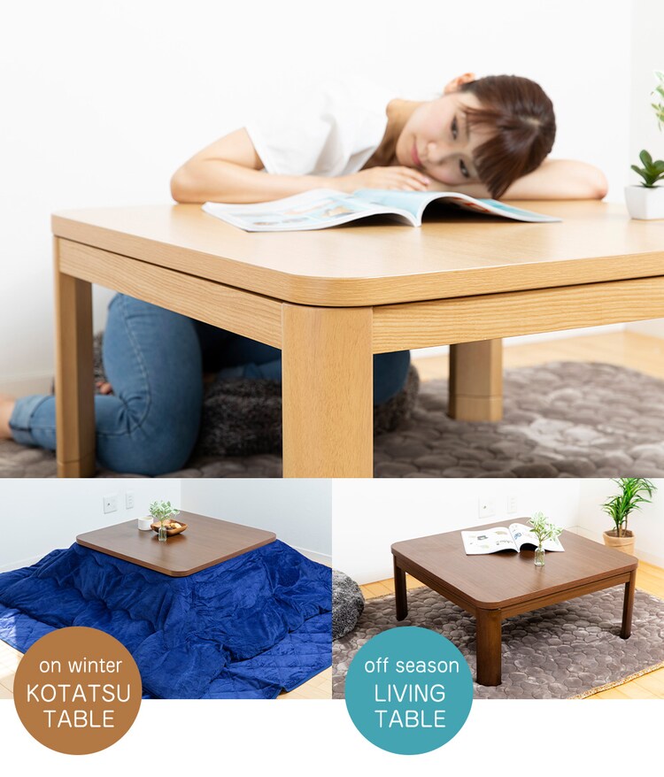家具調こたつ 80&times;80cm PKF-80S-T 全2色5