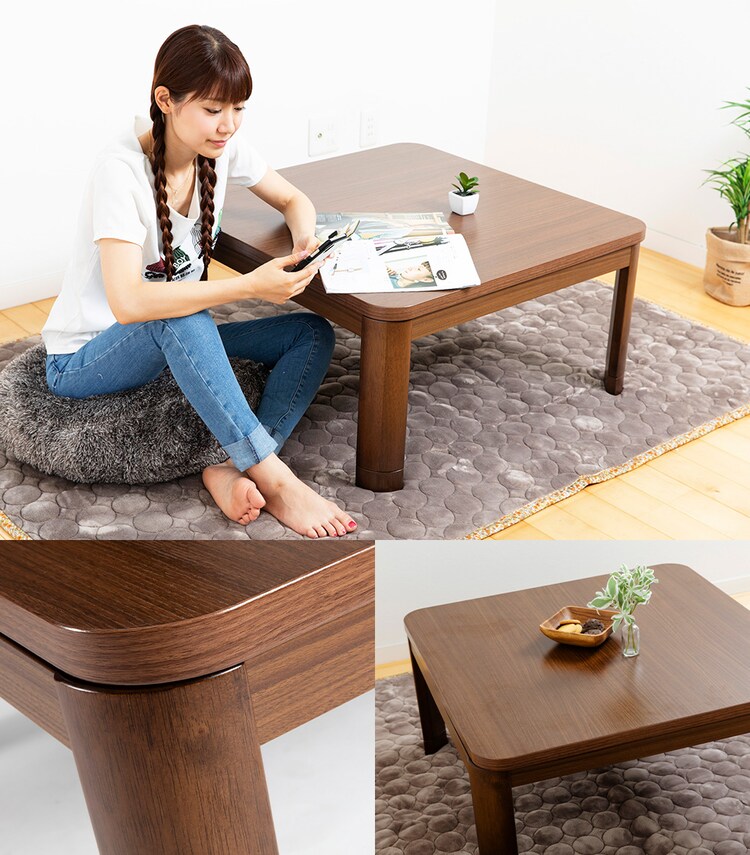 家具調こたつ 80&times;80cm PKF-80S-T 全2色18