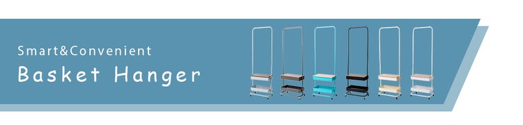 ハンガーラック 収納 バスケットハンガー BHYO-6C ホワイト 12