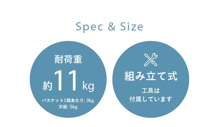 ハンガーラック 収納 バスケットハンガー BHYO-6C ホワイト 27