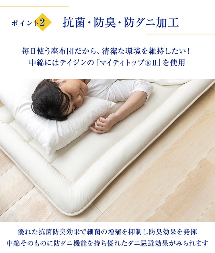 洗えるゴロ寝座布団 410379 全6色6