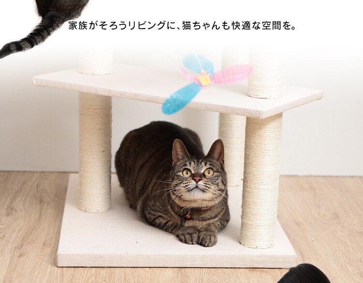 キャットタワー 据え置き ベージュ CCCT-4355S 2