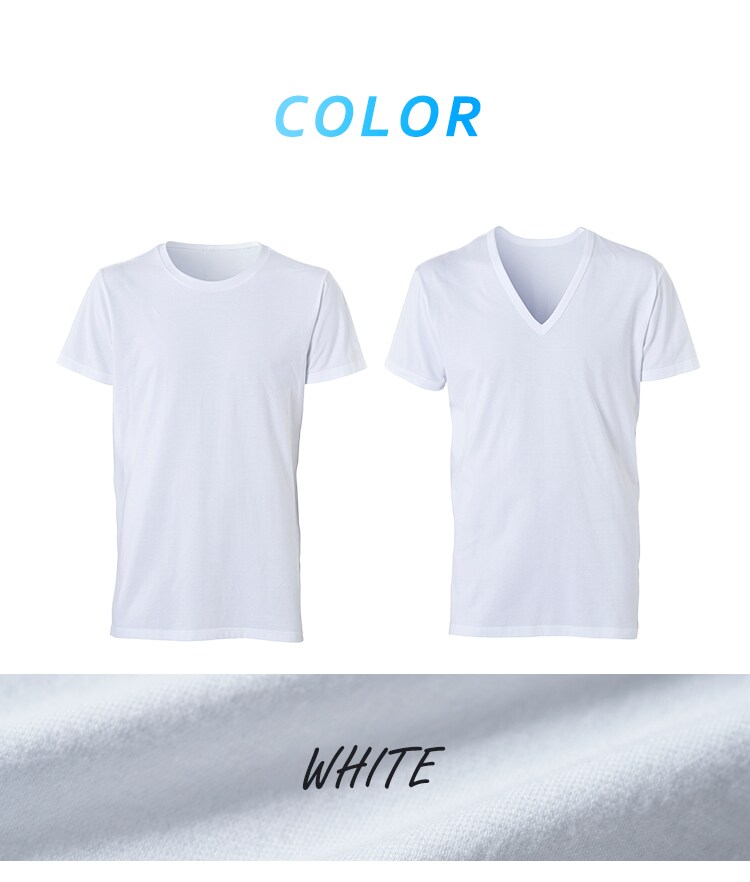 【メール便】メンズ 綿インナー半袖Tシャツ ホワイト MCISV-L V首_L【代引き不可】5